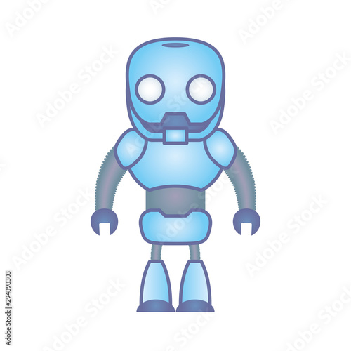 humanoid robot cyborg isolated icon