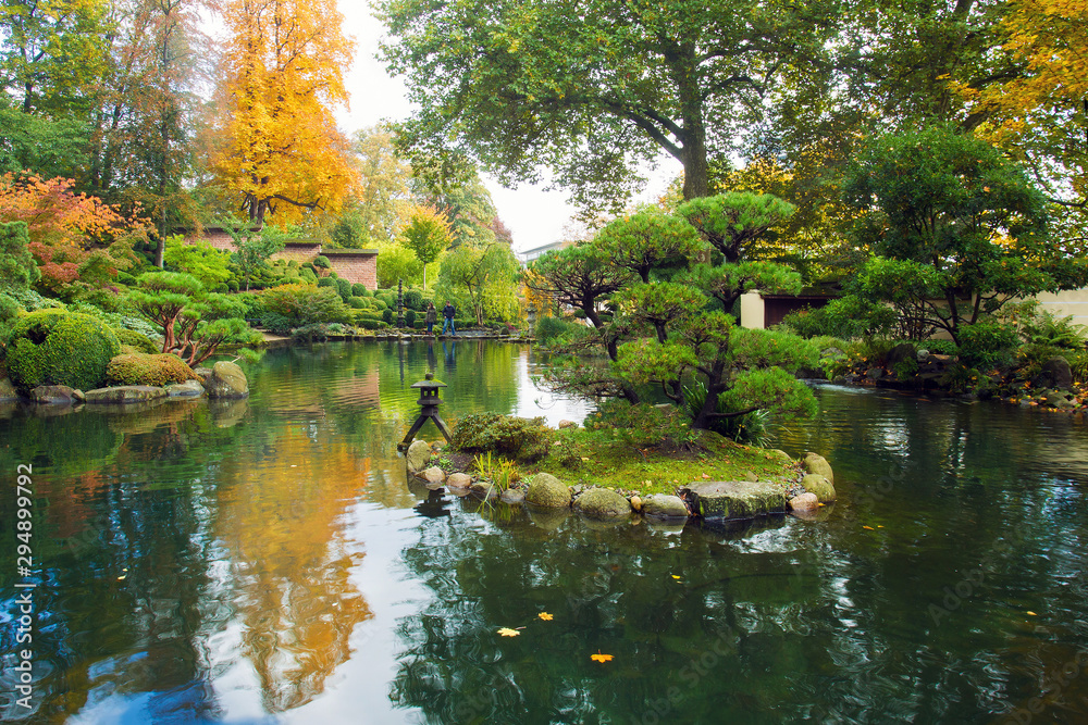 Pond in Japanese garden. Kaiserslautern Pond in Japanese garden. Kaiserslautern