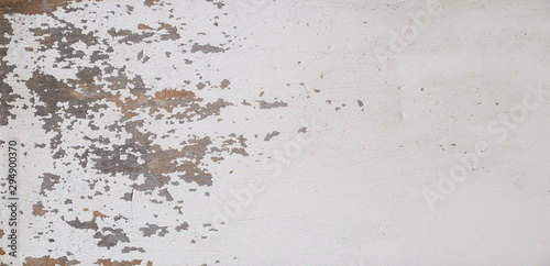 Foto White wood texture, Peeling paint on the wooden
