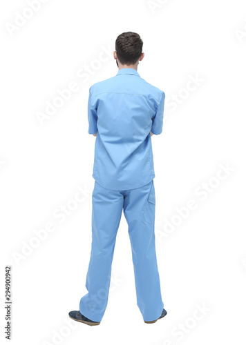rear view. male surgeon looking at copy space © ASDF