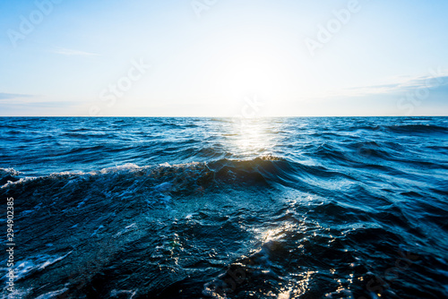Fototapeta Naklejka Na Ścianę i Meble -  A view of an open Baltic sea on a clear day, Estonia