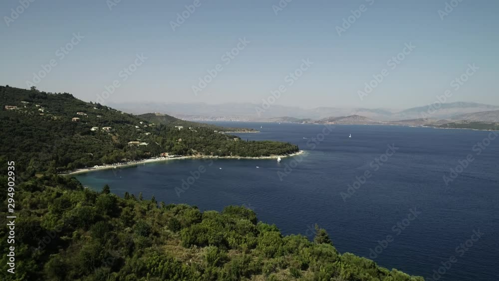 Mediterranean Ionian sea wild coast blue water Nature environment Corfu island turquoise sea Mediterranean Ionian sea wild coast blue water Nature environment Corfu island turquoise sea