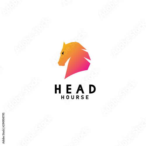 Head Hourse logo design vector template Inspiration