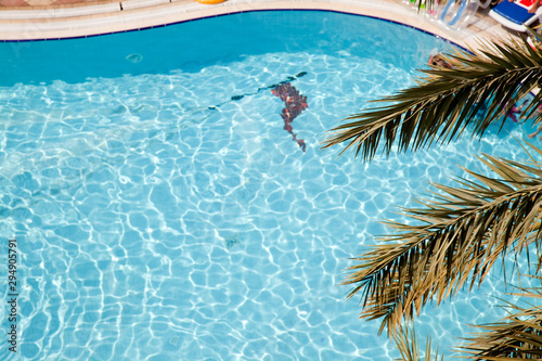 More unrecognized persons swiming in pool