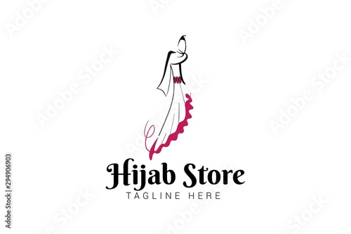 Muslimah Hijab logo template