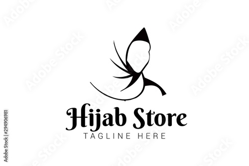 Muslimah Hijab logo template