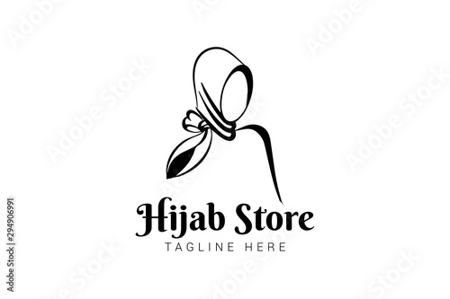 Muslimah Hijab logo template