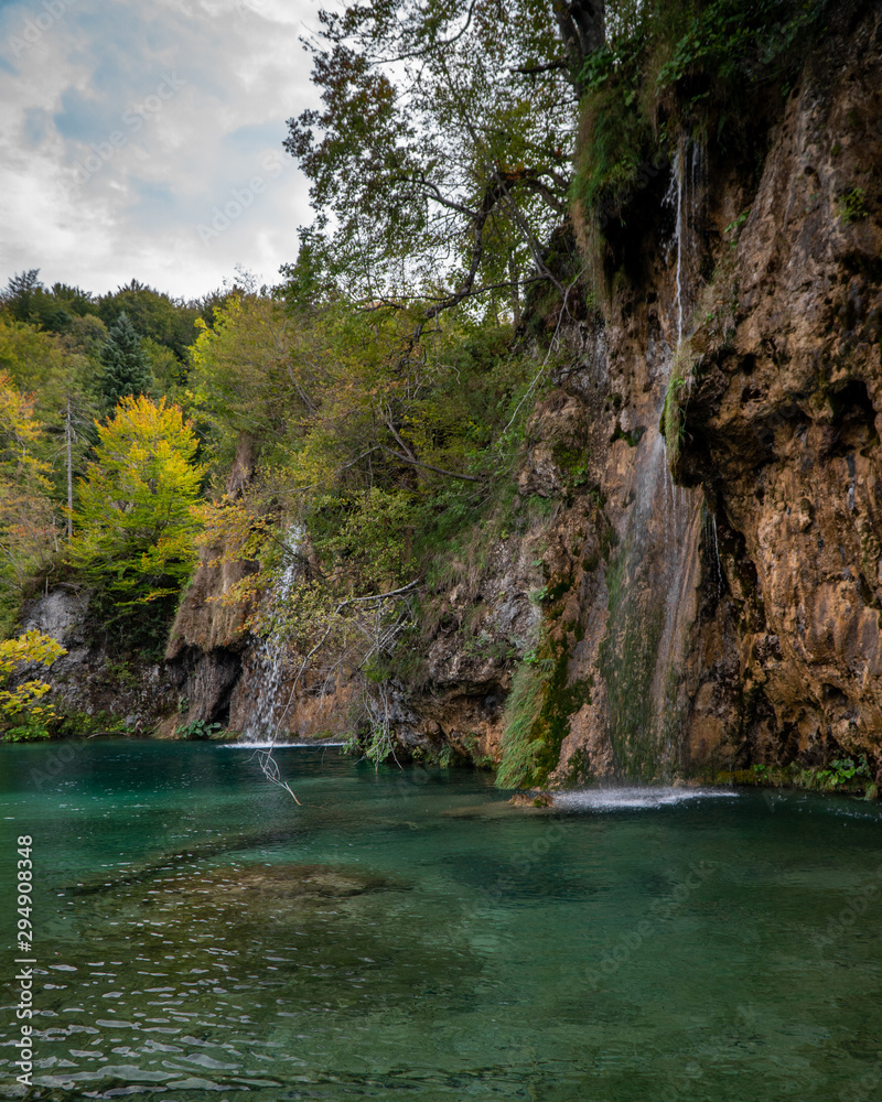 Naklejka premium Plitvice lake one of the most famous National Park in Croatia