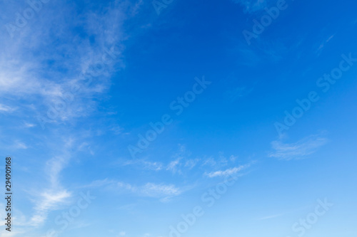 Fototapeta Naklejka Na Ścianę i Meble -  beautiful land air atmosphere bright blue sky background abstract clear texture with white cloud.