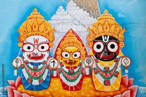 Φωτογραφία Colorful Indian gods urban painting