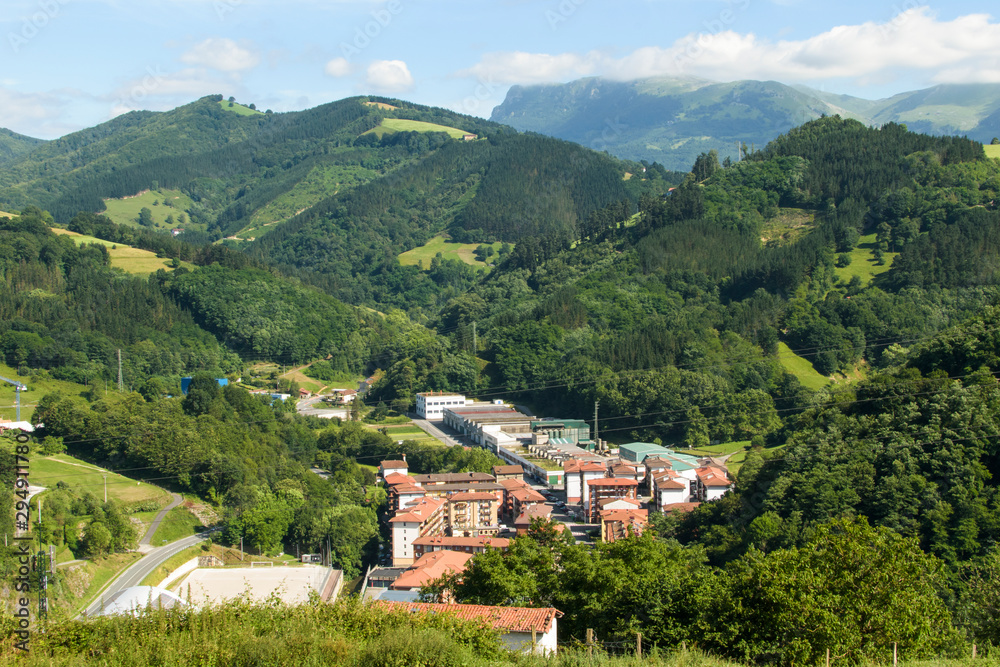 Fototapeta premium Small town between the mountains