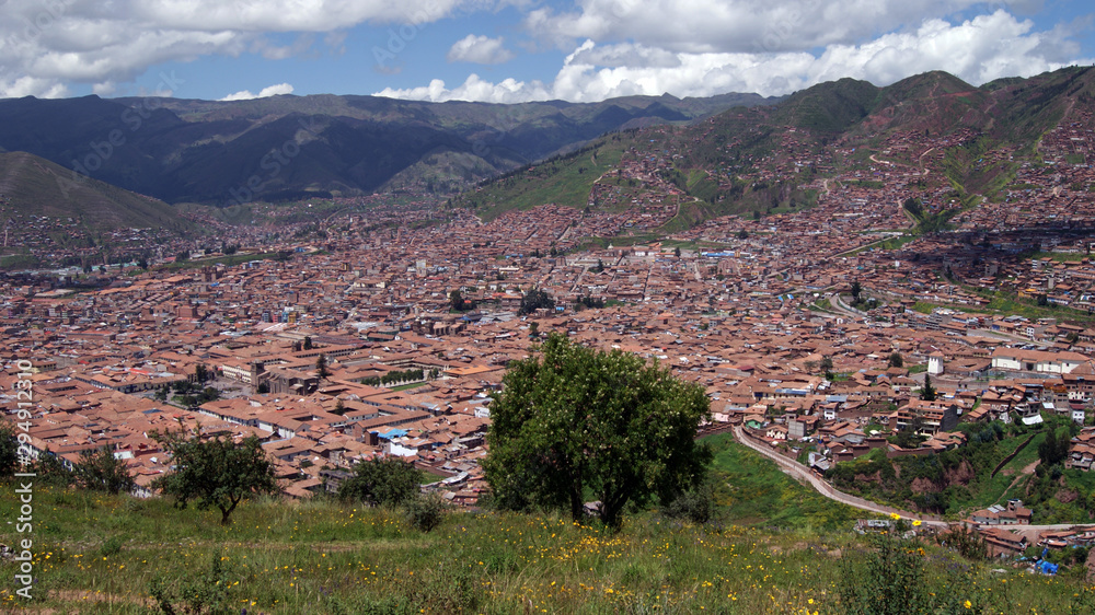 houses and megalithic buildings in peru