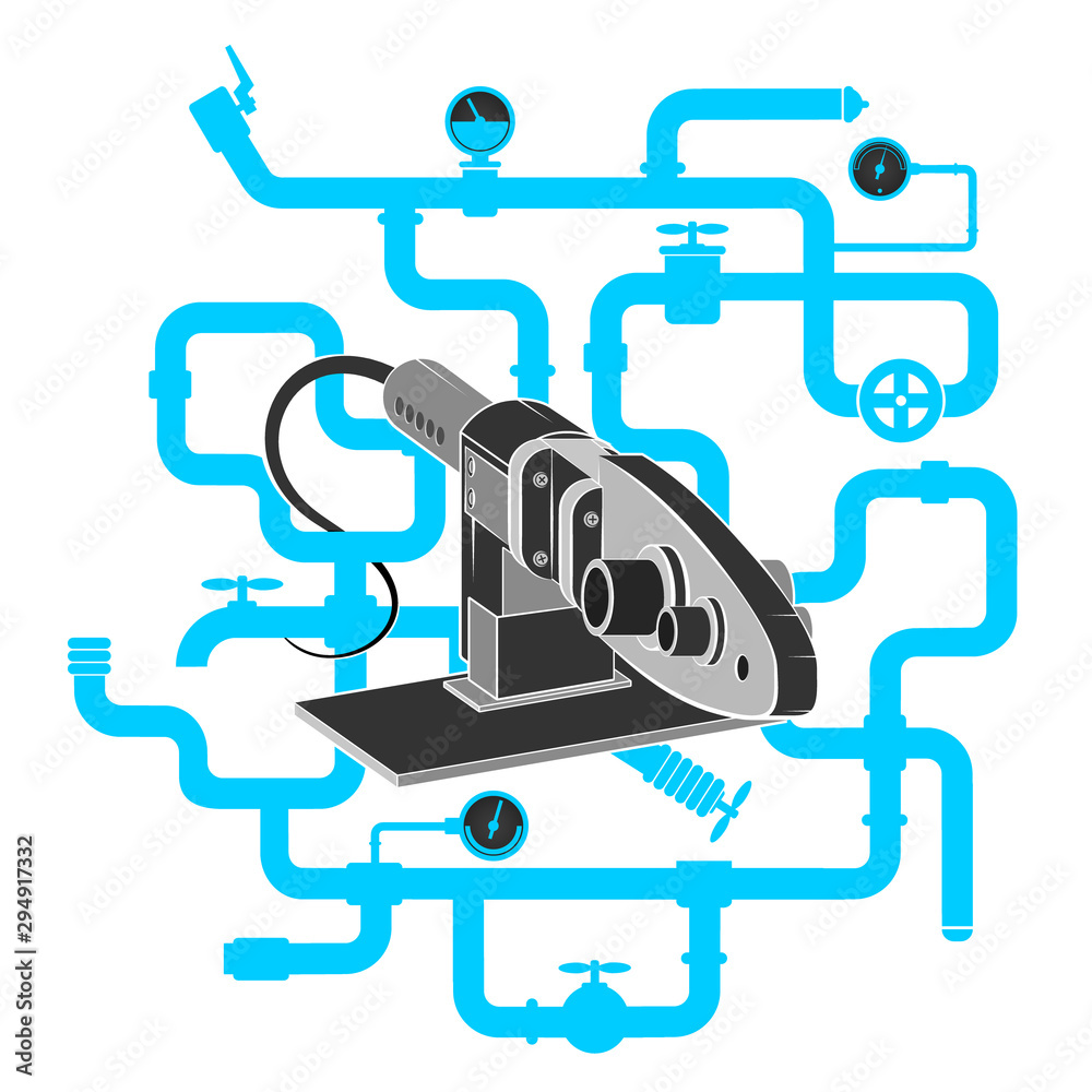 Pipe solder and silhouette water pipe system Pipe solder and silhouette water pipe system