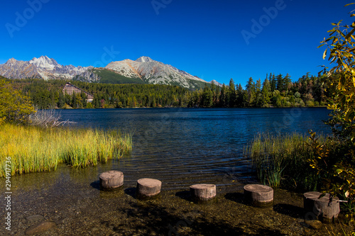 Obraz na płótnie Strbske Pleso in High Tatra Mountains w salonie