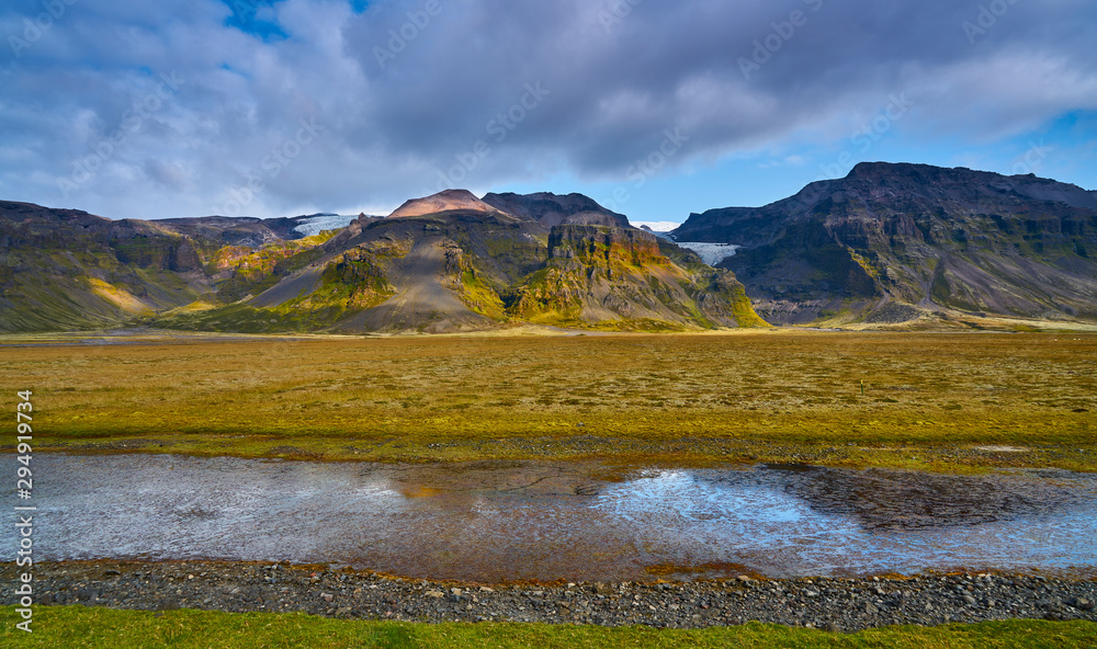 volcanic landscapes of southern Iceland