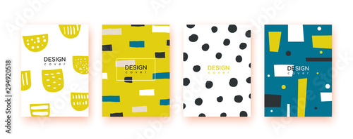 Abstract background design set. Modern trendy posters for business presentation, brand.