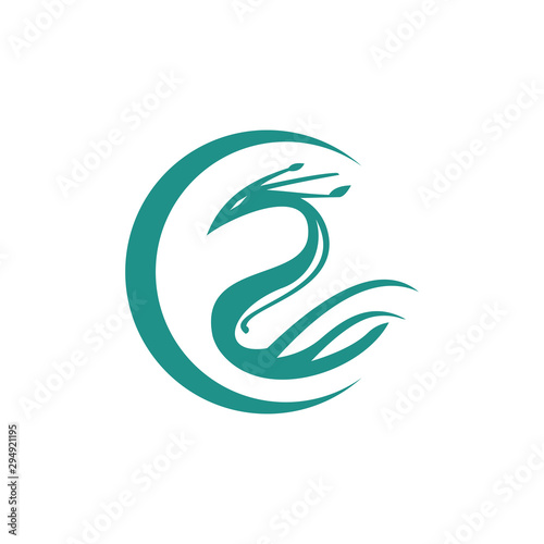 Dragon logo template vector illustration Free Download Dragon logo template vector illustration - GFXLoad