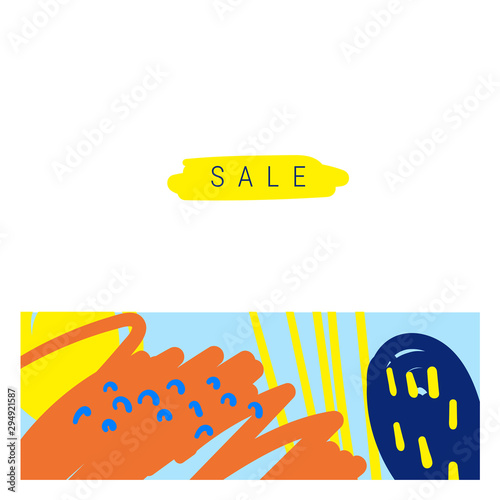 Abstract banner, template for social media post promotion.