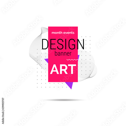 Modern colorful abstract banner. Blend elements set with text space.