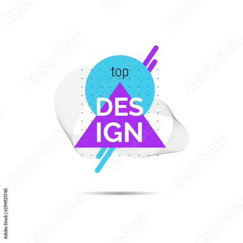 Modern colorful abstract banner. Blend elements set with text space.