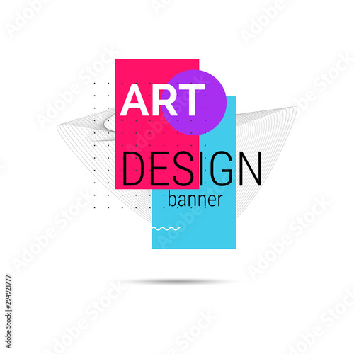 Modern colorful abstract banner. Blend elements set with text space.