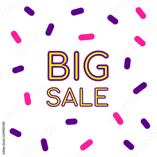 Sale banner, template for social media post promotion.