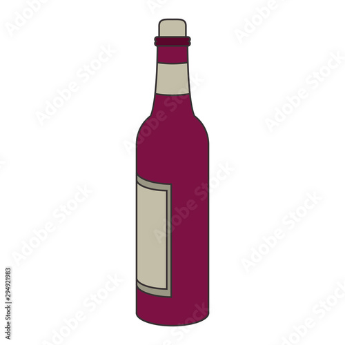 bottles of wine icon. flat design