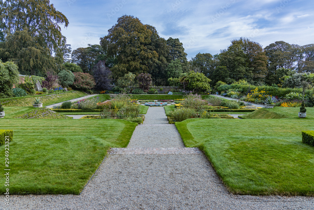 Walled floral garden at Castle Ward, County Down, Northern Ireland Walled floral garden at Castle Ward, County Down, Northern Ireland