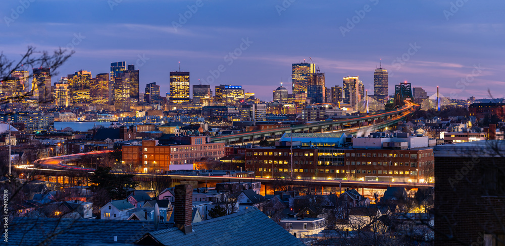 Obraz premium Boston Cityscape Panorama