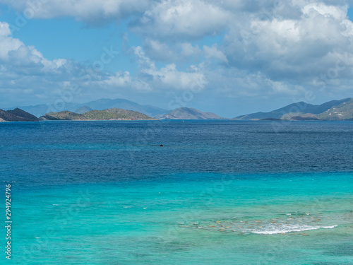 Panorama of Caribbean Sea and Virgin Islands © oldmn
