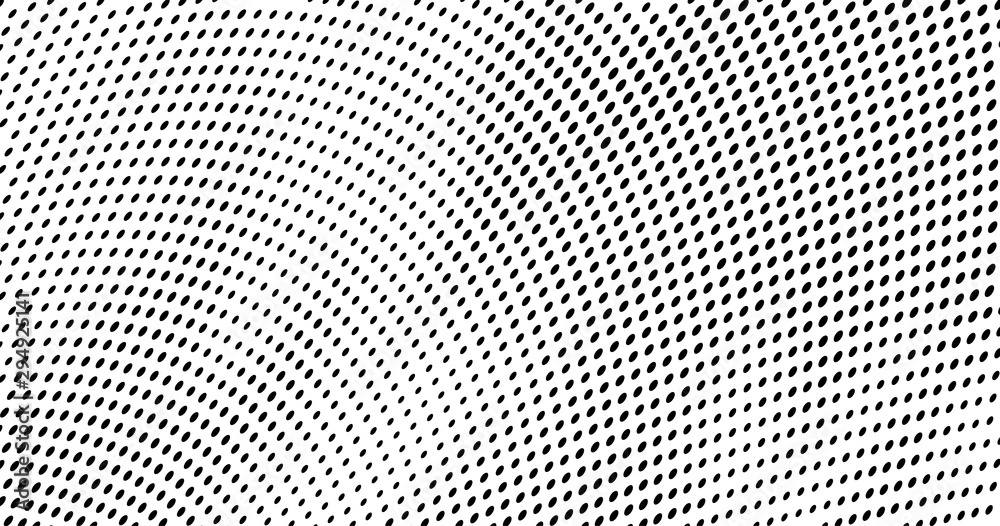 Abstract halftone background. Waves of dots black on white. Vector grunge pattern. Chaotic pop art texture Abstract halftone background. Waves of dots black on white. Vector grunge pattern. Chaotic pop art texture