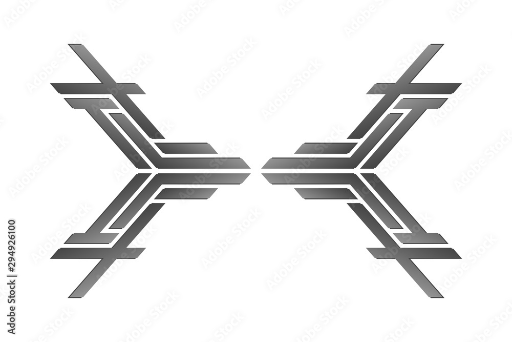 Fototapeta premium Abstract decorative element from lines.