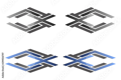 Abstract decorative element from lines.