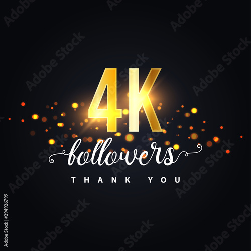 4k Followers thank you design