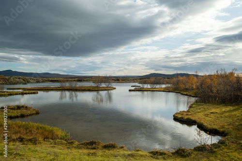 Silfra-Spalte im Þingvellir-Nationalpark zwischen der Nordamerikanischen und der Eurasischen Kontinentalplatte. 