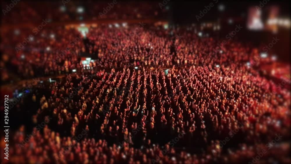 Stadium Full Of People During Rock Concert