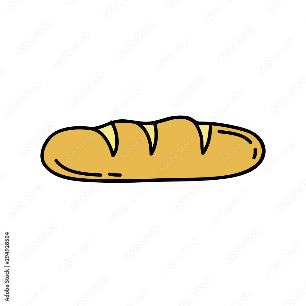bread doodle icon, vector illustration bread doodle icon, vector illustration