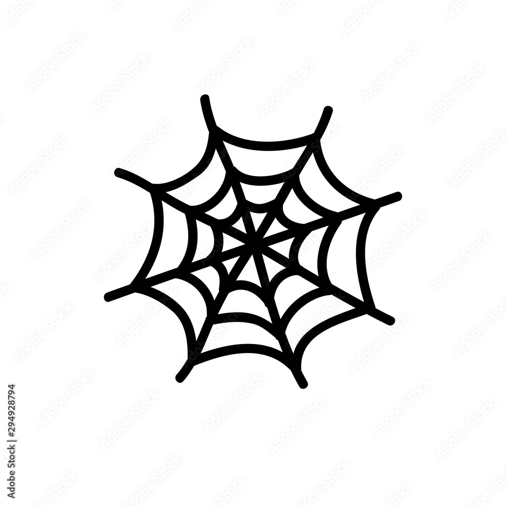 spider web doodle icon, vector illustration spider web doodle icon, vector illustration