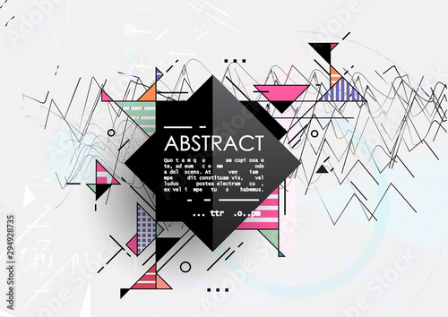 Abstract geometric background, combination of different geometric shapes