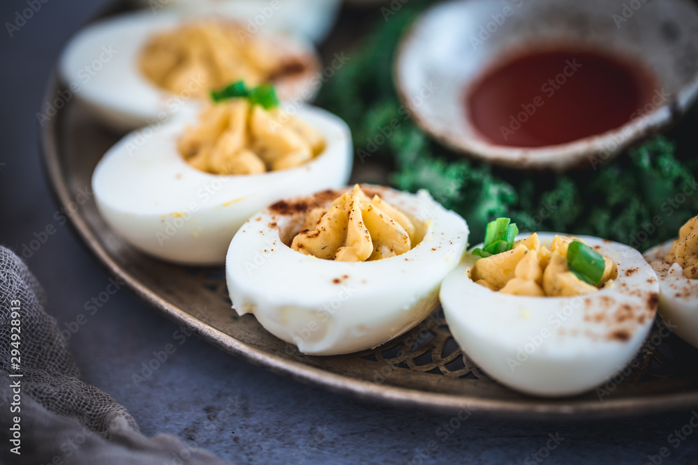 Deviled Eggs with Dipping Sauce
