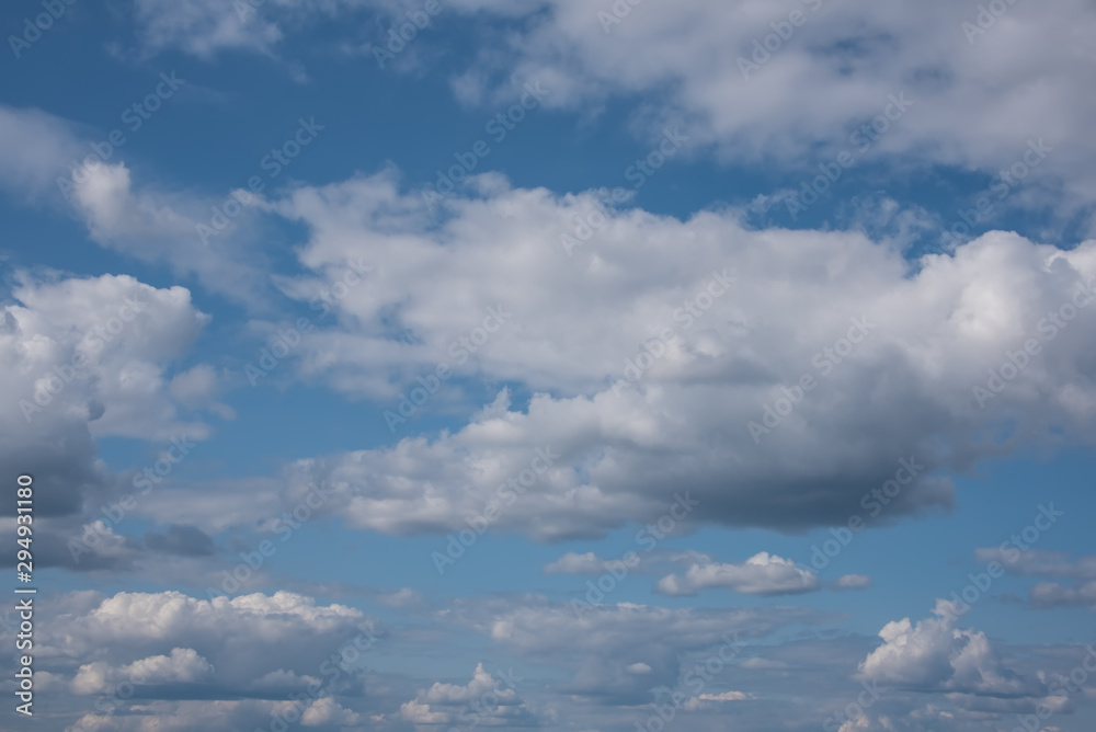 Clouds on blue sky . Background . Clouds on blue sky . Background .