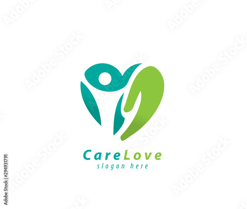 Care Love design people logo