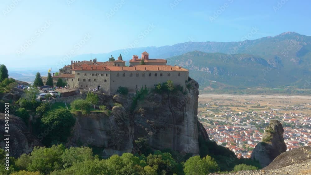 The Monastery of St. Stephen on the rock in Meteora, Kalambaka, Greece - Greek landscape 4k The Monastery of St. Stephen on the rock in Meteora, Kalambaka, Greece - Greek landscape 4k