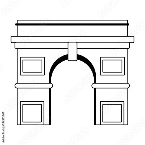 arch of triumph icon design photo