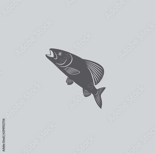 Shown logo fish grayling