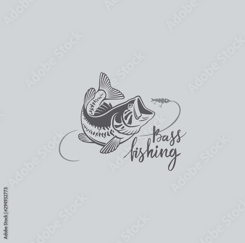 bass fishing logo