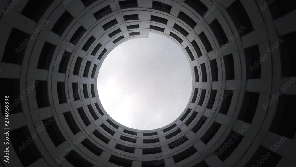 Amazing architecture at parking building.