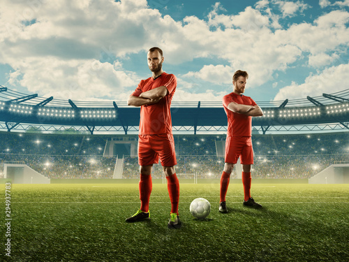 Professional soccer players on a stadium © TandemBranding