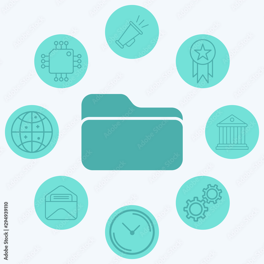 Folder vector icon sign symbol Folder vector icon sign symbol
