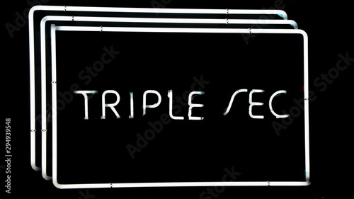 фотографія Neon sign for triple sec alcohol